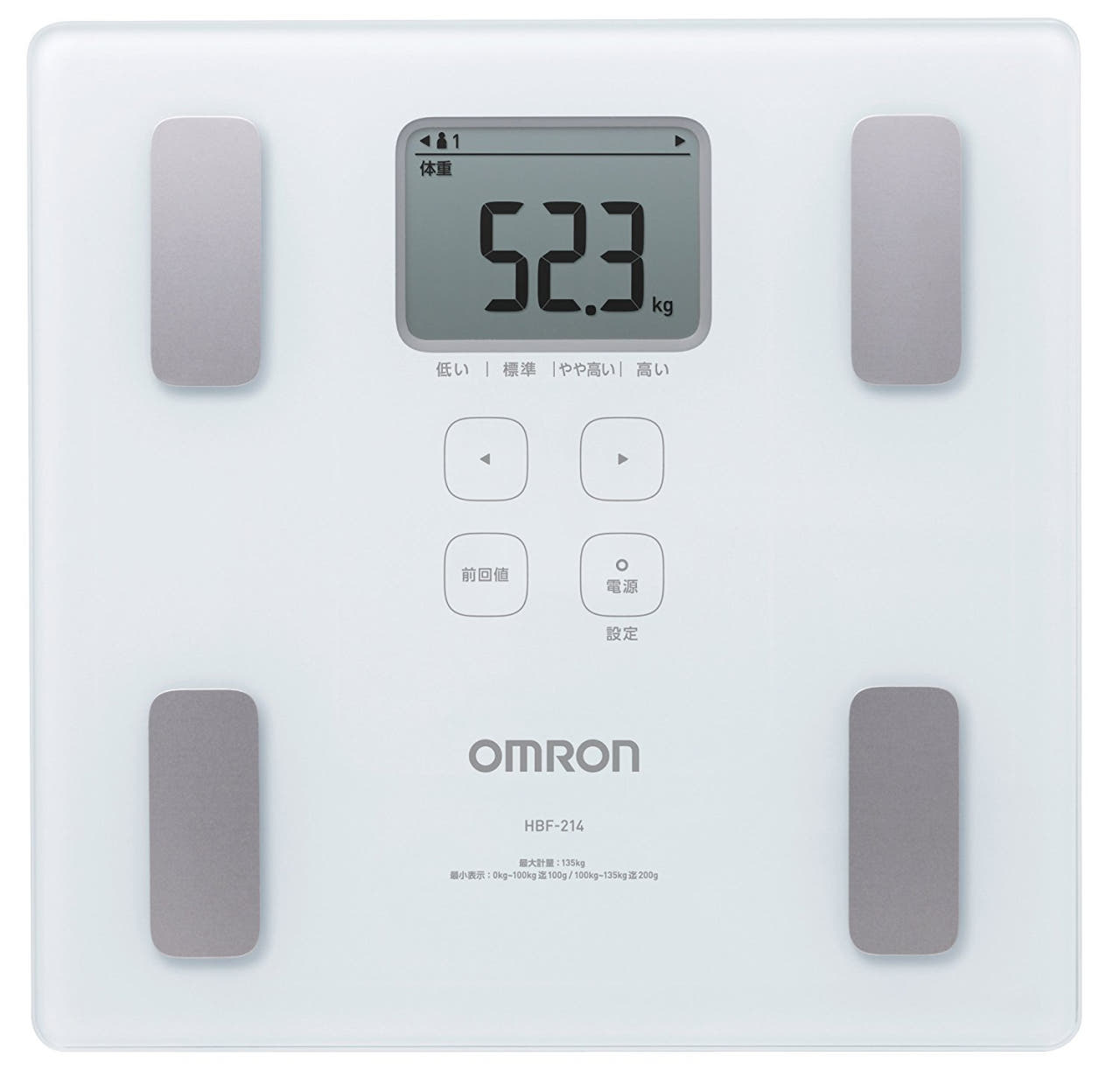 오므론 OMRON 체중계 / 신체 조성계 HBF-214 / 화이트, 핑크, 브라운, 블루
