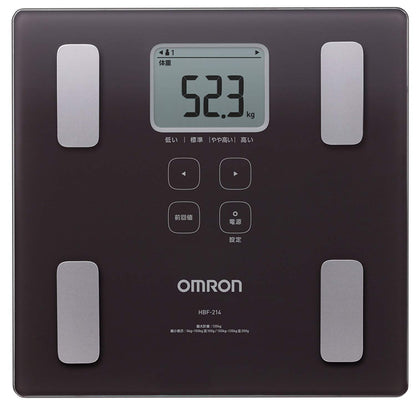 오므론 OMRON 체중계 / 신체 조성계 HBF-214 / 화이트, 핑크, 브라운, 블루